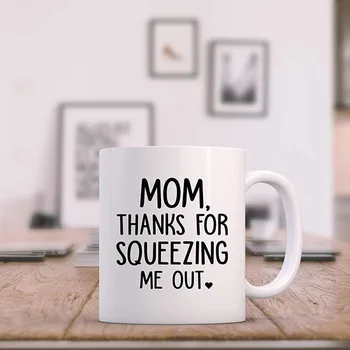 

Mother's Day Thanksgiving Text Sentence Coffee Ceramics Cup Mug With Handle For Mom Mothers Day Mommy From Son Daughter