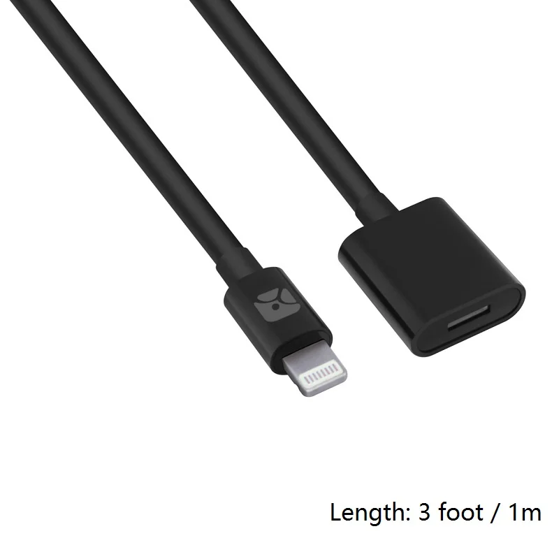 Meenova Lightning Extension Cable for iPhone; Pass Video