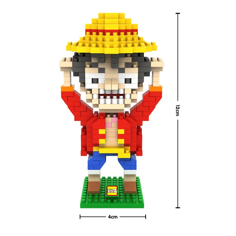 LOZ Одна деталь Конструкторы мини мультфильм DIY здания Игрушечные лошадки Луффи Nano