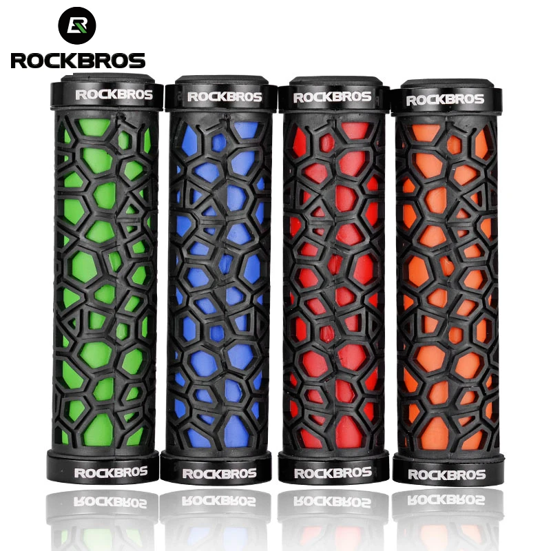 

ROCKRBOS Bike Bicycle Handlebar Grips Rubber Lock-on Light Grip For Ciclismo MTB Folding Bike Fixed Design Bike Parts Fit 2.22cm