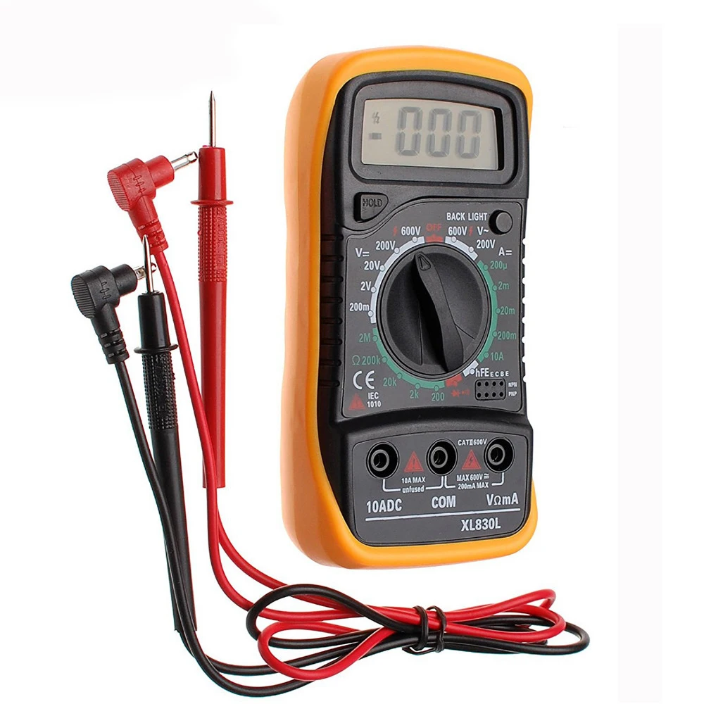 

New arrive AC/DC LCD Digital Multimeter Ohmeter Meter XL830L Volt Meter Ammeter Voltmeter Tester Temperature Measurement