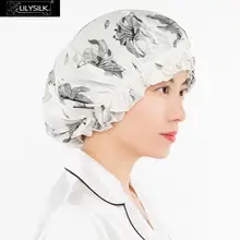 LilySilk шапочка для сна шелковая краска с воланами 19 Momme аксессуары для ухода за волосами