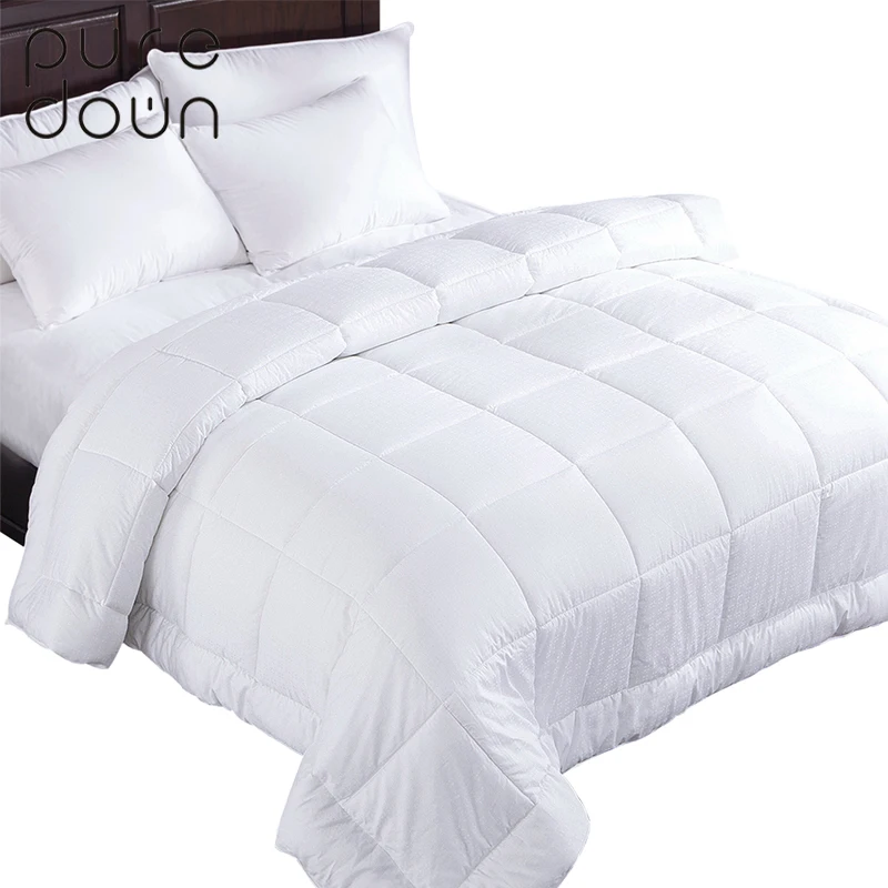 

Puredown White Goose Down Comforter Duvet Winter Quilt Blanket Filler with 100%Cotton Cover Twin Full Queen King Size PD-AC15009