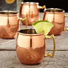 4 шт./компл. erfect гладкой МОСКВА Mule барабан-Медь покрытием Кубок пива Кофе чашки Нержавеющая сталь-Медь позолоченный Кубок 530 мл