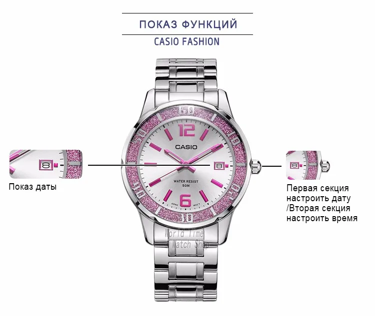 Casio часы женские часы лучший бренд класса люкс 50 м Водонепроницаемый Кварцевые женские часы женские Подарки Часы Спортивные часы relogio feminino reloj mujer montre homme bayan kol saati zegarek damski LTP-1359