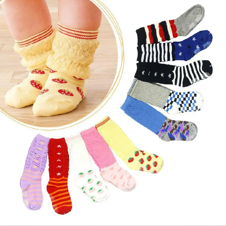

Unisex Baby Boy bebe Girl socks floor sock Cute Infant Cotton Cute stripe Anti-slip Soft Slipper Hot baby winter socks