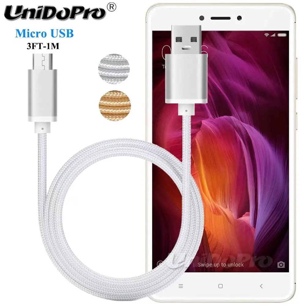 Быстрое зарядное устройство Micro USB 3 фута для Xiaomi Redmi 6 6A Pro Y2 S2 Note / 5 кабель
