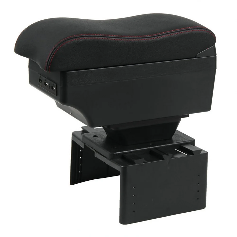 

universal car central container armrest box PU Leather auto car-styling central Store content box cup holder accessories