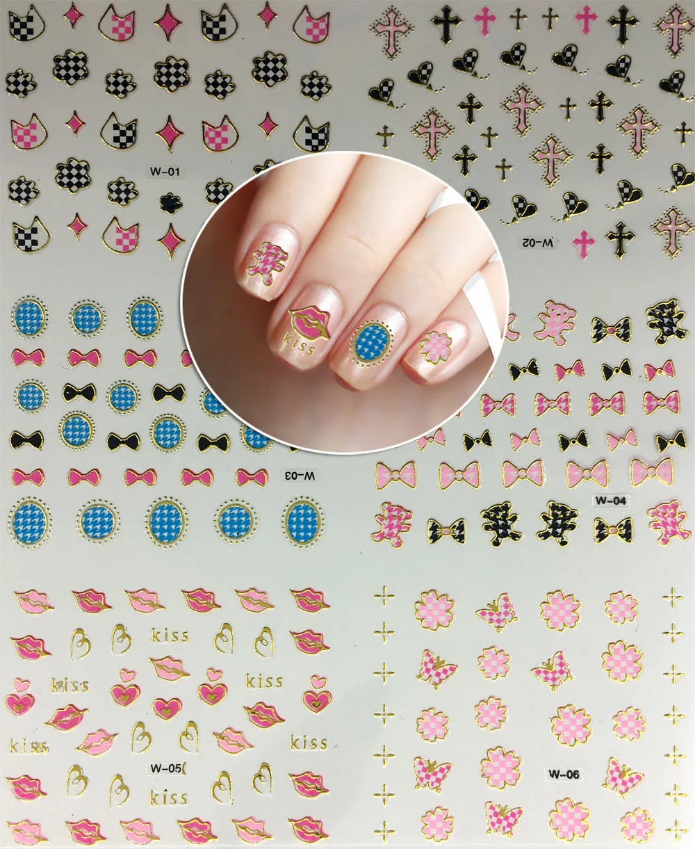 6 листов 3d водные переводные наклейки для ногтей|transfer nail sticker|water transfer stickerdesigner