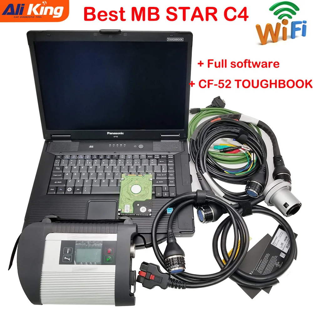 MB Star C4 SD соединение Диагностика мультиплексор с CF 52 Toughbook i3 программное