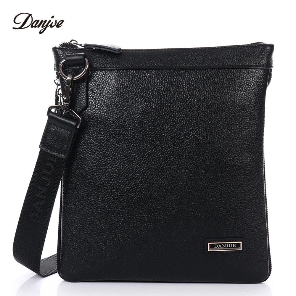 

DANJUE Genuine Leather Messenger Bags Small And Exquisite Men Casual Business Crossbody Bags Brand Shoulder Bag Soft Leather