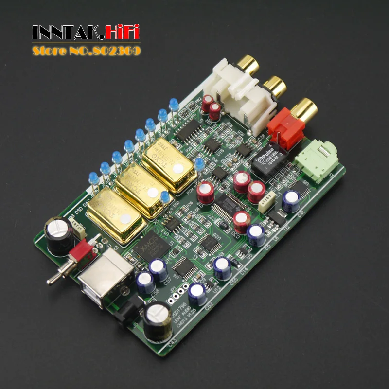 

Hifi XMOS U8 DSD1796 USB sound card Decoder DAC Board support PCM / DSD DOP ouput