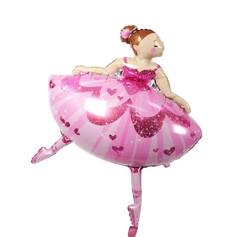 

2019 1 PC. 110 * 80 Cm Shiny Ballerina Dancer Ballet Shoes For Girls Balloons Girls Happy Birthday Accessories Supplies