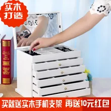 Big 6 floors Wood Jewelry Box jewelry display casket / earrings ring box /jewelry box organizer /case for jewelry gift box