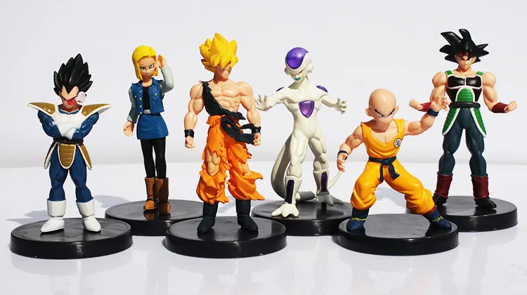 6 шт./лот Dragon Ball Z фигурки Сон Гоку Dragon Ball vegeta плавки frieza Gogeta Супер Saiyan Коллекция игрушек для детей