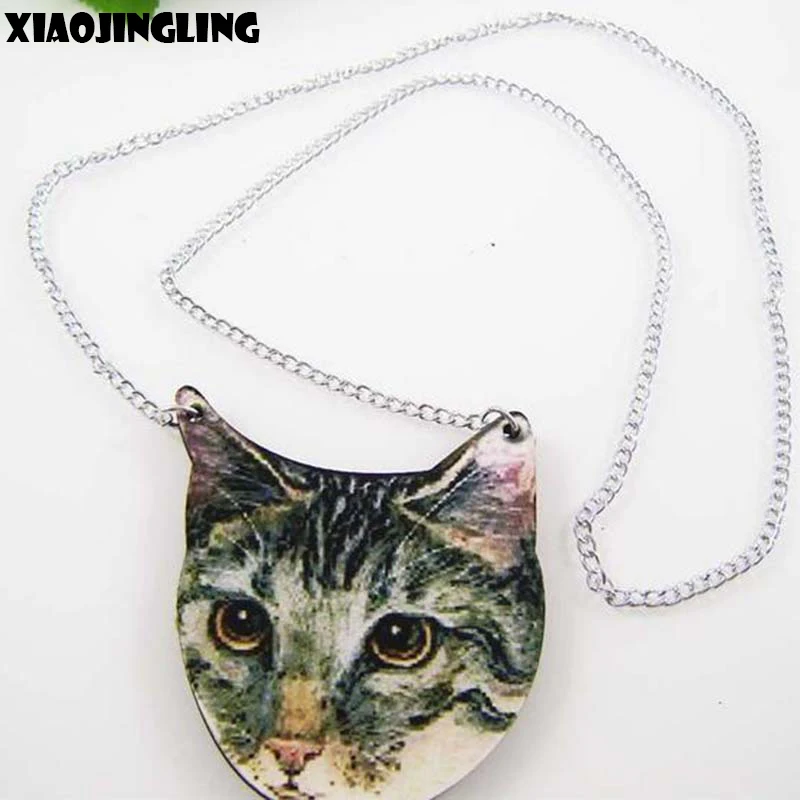 

XIAOJINGLING New Trendy Hip Hop Good Quality Wood Animal Pendant Necklace Accessory Personality Timber Women/Men Party Gift
