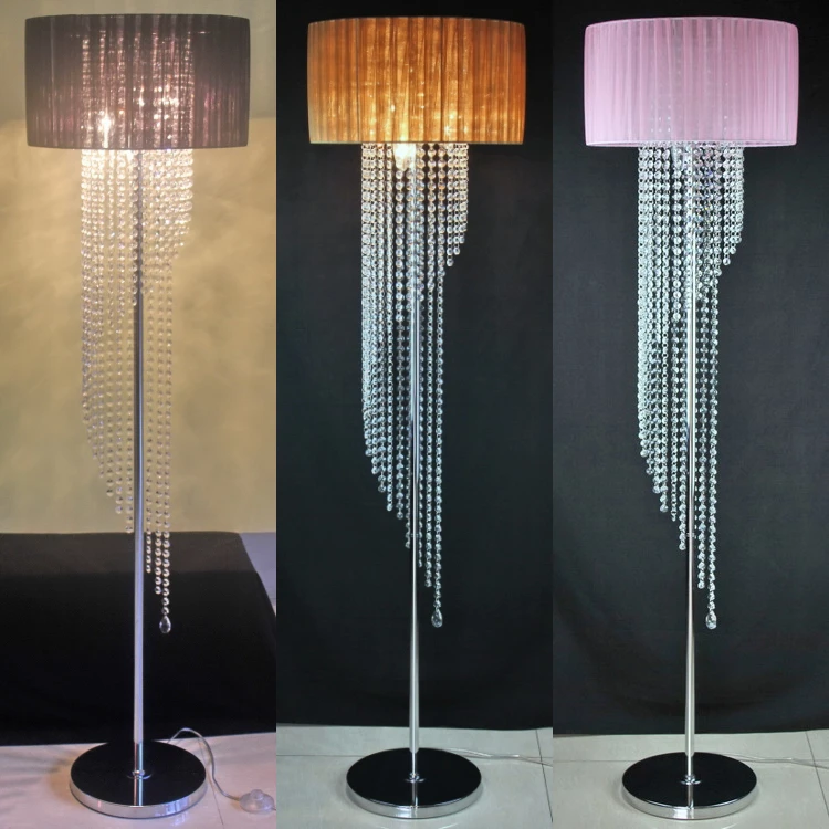 Современная мода k9 luminarias para sala plafon кристалл торшер гостиная абажур диван ткань дикроика Lamparas