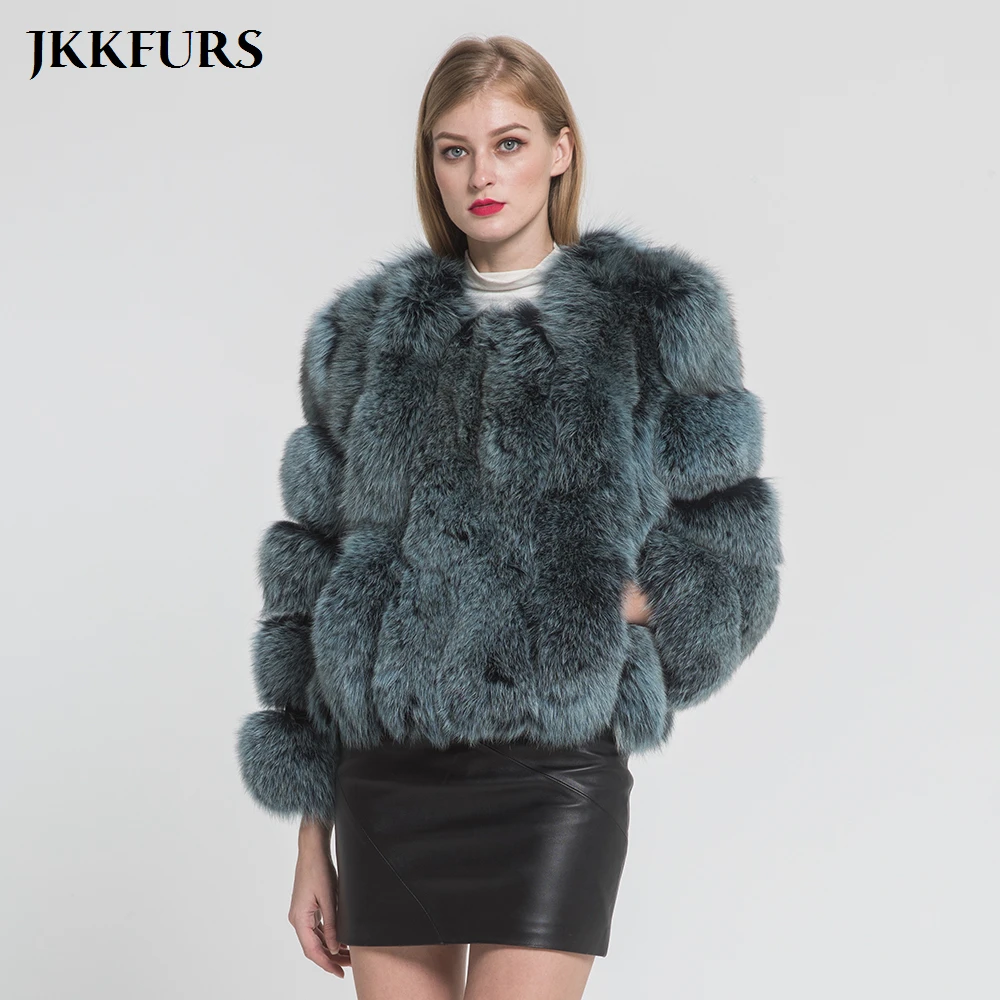 

2019 New Arrivals Women Genuine Fox Fur Coat Warm Thick Real Fur Winter Jacket Fashion Natural Fur Outerwear S7370