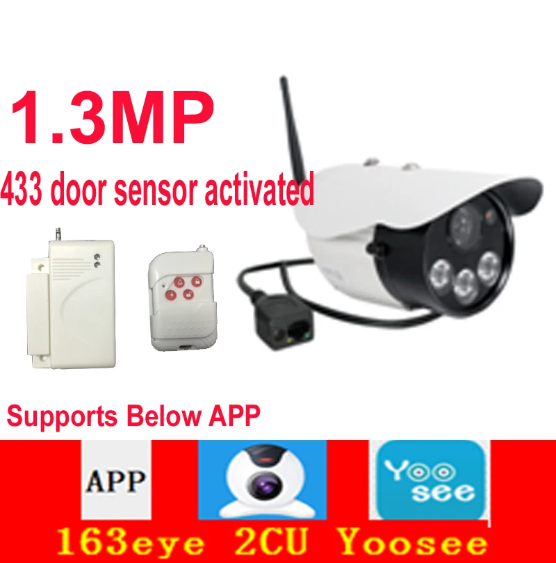X3200 433mhz door sensor activated IP camera waterproof P2P camera 1.3MP motion detection baby monitor wifi camera outdoor CAM X3200 433mhz door sensor activated IP camera waterproof P2P camera 1.3MP motion detection baby monitor wifi camera outdoor CAM