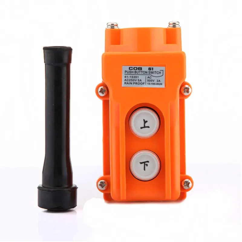 

Hoist Crane Pendant Push button Switch Up-Down Station Heavy Duty Rainproof COB61