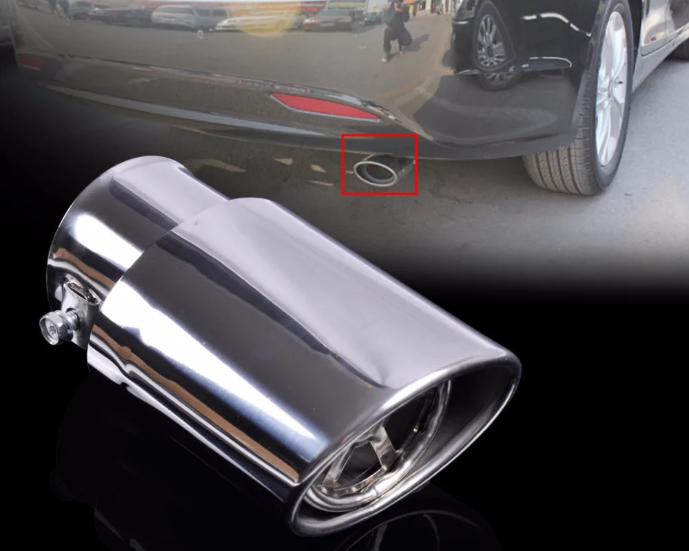 

CITALL Chrome Exhaust Tail Muffler Tip Pipe Tailpipe Trim For Hyundai sonata Nissan sunny Mitsubishi LANCER EX Toyota Corolla