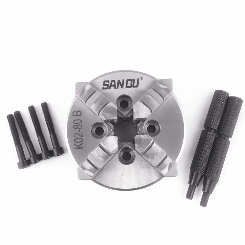 SANOU Chuck K02-80B 80mm 3 polegada Torno