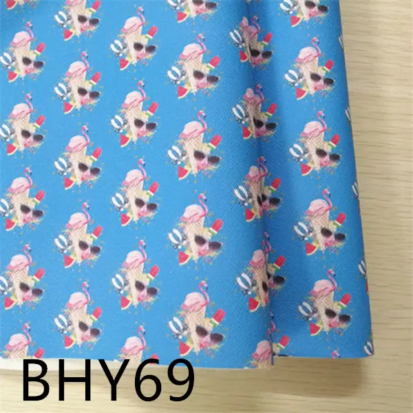 

Free shipping 7.6*12inch cartoon print synthetic leather fabric for DIY accessories BHY69