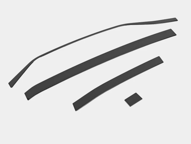 Автомобильная панель управления край отделка консоли полосы наклейки покрытие для интерьера автомобиля Стайлинг 4 шт./компл. для VW T-Roc - Название цвета: Black