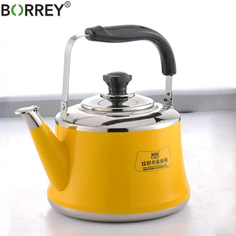 tetera silbada de acero inoxidable pulido espejo hervidor de gas cocina de inducci/ón Chutoral Hervidor de acero inoxidable silbador 2L