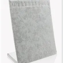 Серый бархат 10 крюк Ожерелье Органайзер/лоток/коврик/Показать чехол/Дисплей Чехол