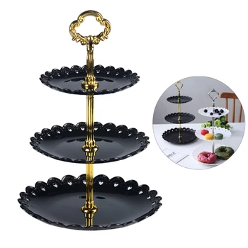 

New 1 Pcs Cake Stand modern stylish 3 Layers Cake Plate Stand for Dessert Fruits Vegetable Wedding Birthday Party Cupcake Stand