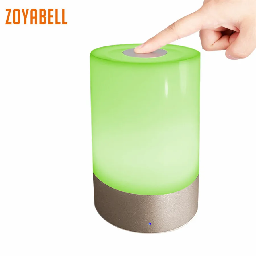 

zoyabell Led Night Light Touch Panel Colorful Rechargeable Battery Table Portable Lamp Baby Kids Bedroom Reading Sleeping Light
