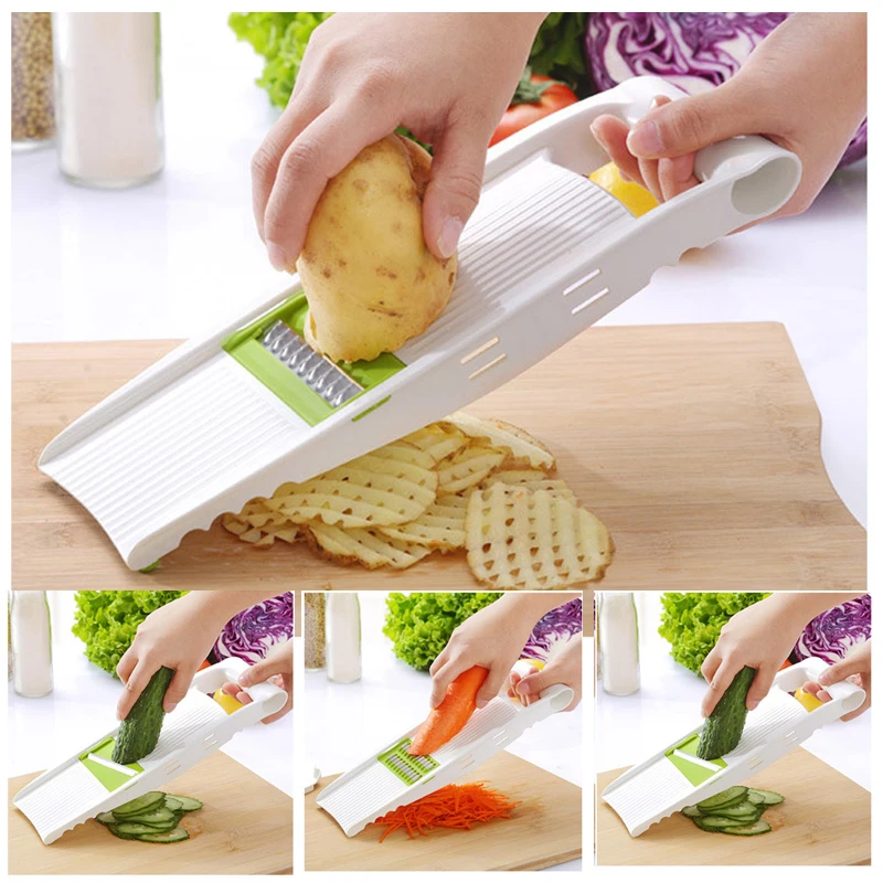  5 in 1 Vegetable Slicer Set Cutter Chopper Fruit Vegetable Peeler Grater Kitchen Tools 