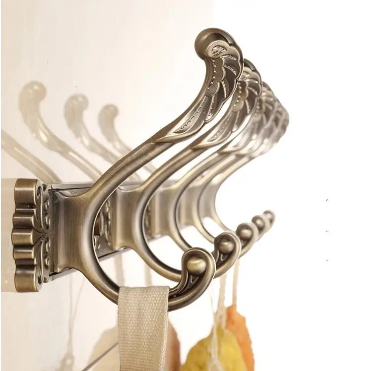 Robe Hooks Luxury Bathroom Wall Carving Antique Robe Hooks 45 Row Hook