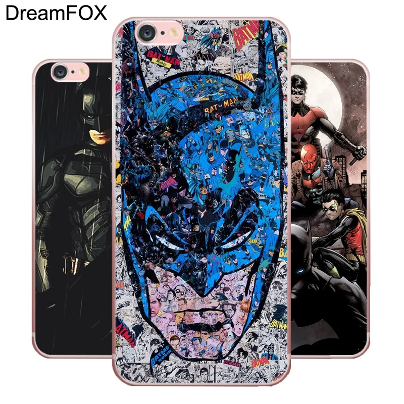Koop DREAMFOX M309 Batman Zachte TPU Silicone Case Cover Voor Apple iPhone X XR XS Max 8 7 6 6 s plus 5 5 s SE 5C 4 4 s