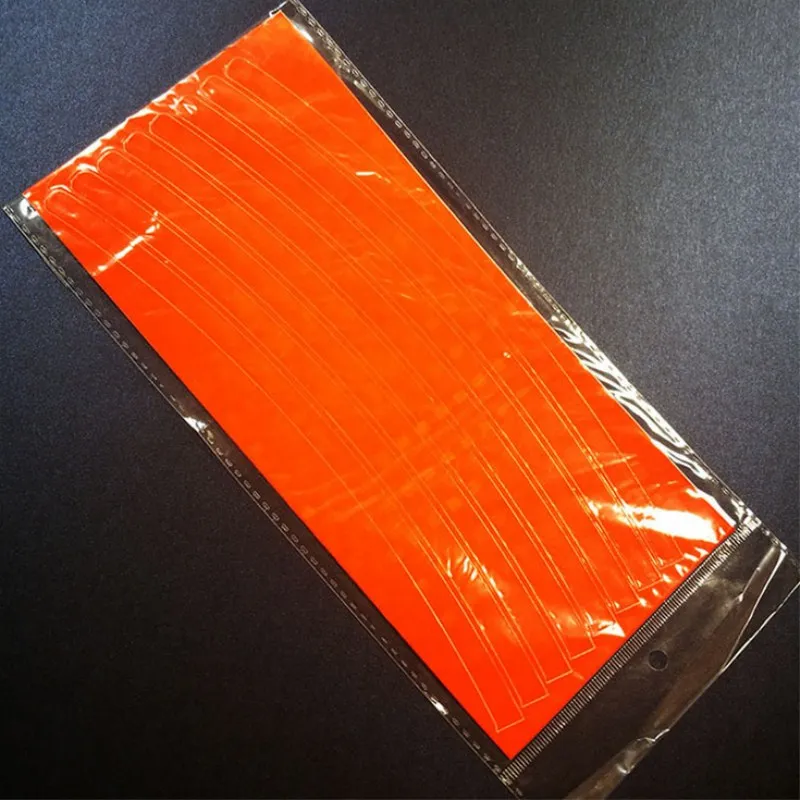 21 см x 8 см флуоресцентная велосипедная наклейка велосипедная обод колеса Светоотражающая наклейка s Наклейка - Цвет: Оранжевый