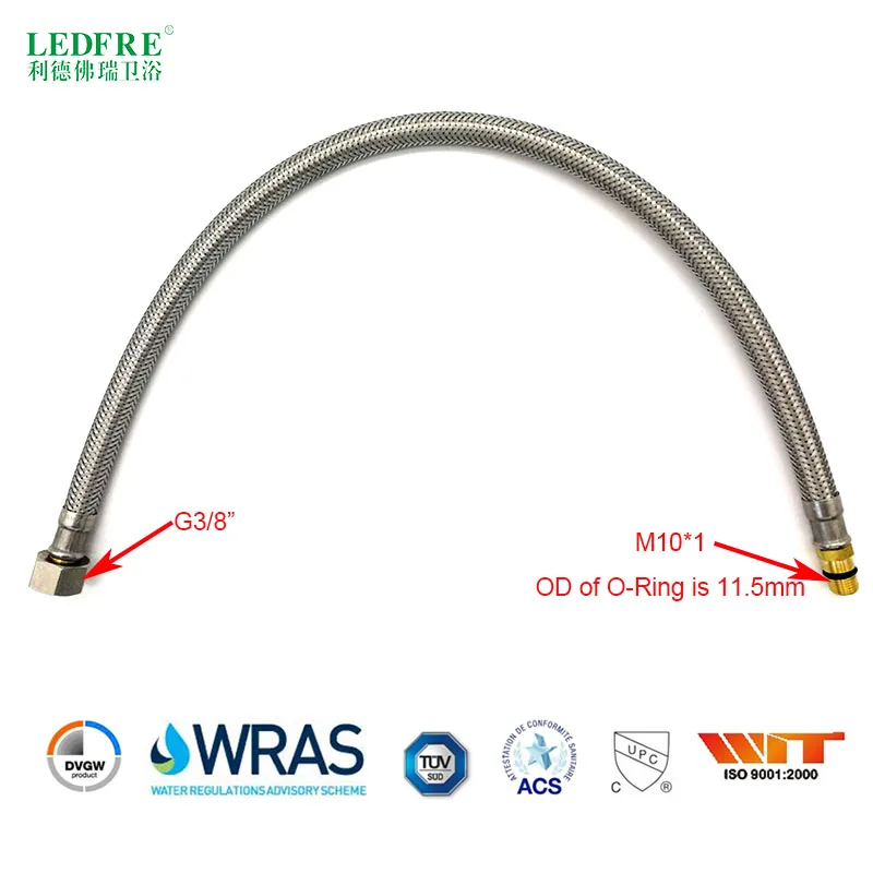 Flexible Water Supply Hoses 3//8/" OD 19/" Long M10 Male Sink Faucet Vessel Connect