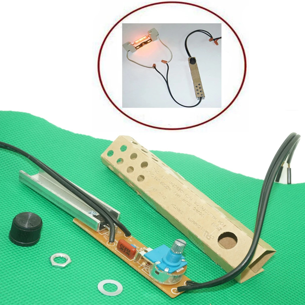 Rotary Dimmer Lamp Switch Kit Halogen Incandescent LED 120 V 240 V 500