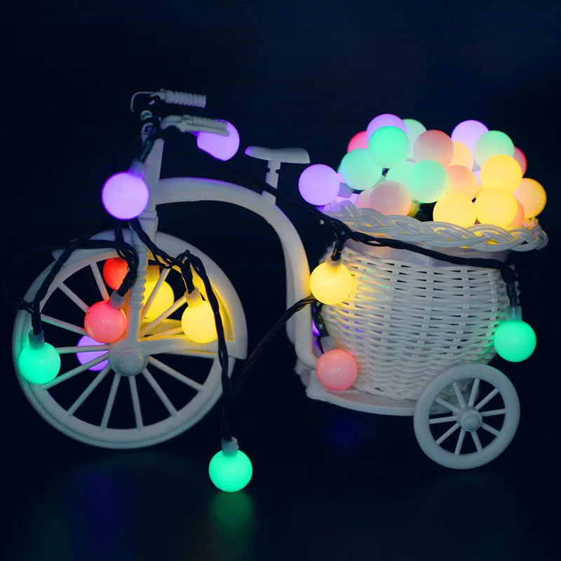 Small white ball-solar string lighs (8)