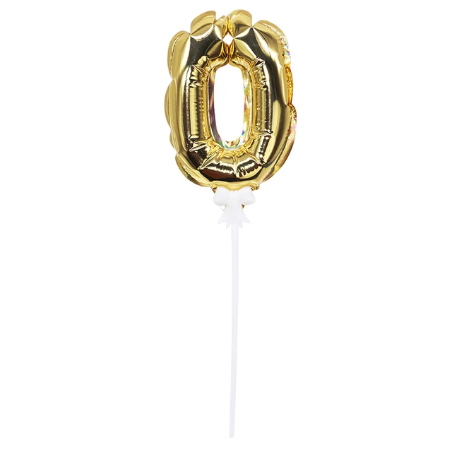 7inch Mini Foil Number Balloons Cake Topper DIY Kids Birthday Cake Flag