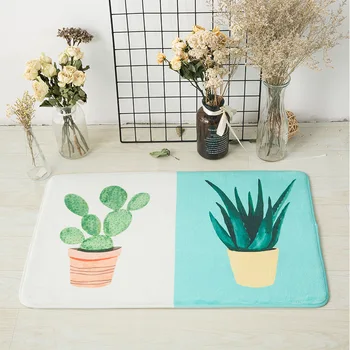 

Home Anti-slip Rugs Leaf Print Carpets For Living room bedroom Decoration Textiles Carpet bathroom kitchen Absorbent Mat doormat