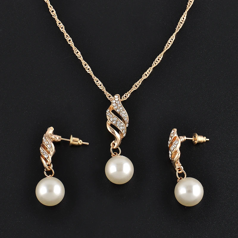 Новые модные золотые спиральные жемчужные ожерелья с кулонами, ожерелья и кулоны, ювелирные изделия для женщин
