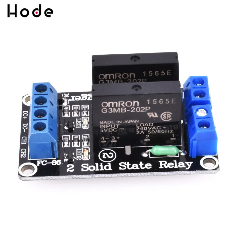 1/2/4/8 канальный твердотельное реле G3MB 202P DC AC PCB SSR в 5VDC Out 240V 2A для arduino|Реле| |