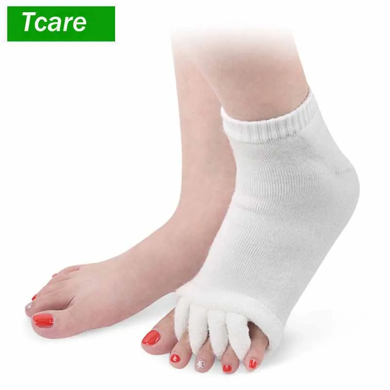 

1Pair Five Toes Separators Foot Sock Hallux Valgus Corrector Bunion Adjuster Foot Care Alignment Straightener Socks For Pedicure