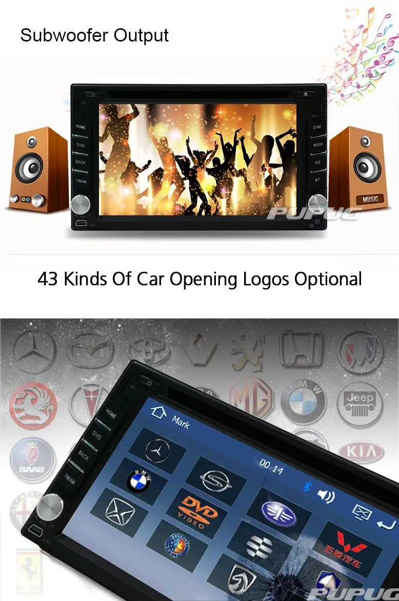 Perfect Rear Camera Windows Ce 8.0 Car Stereo 6.2 Inch Car GPS Navigation Ipod Analog Tv Am/fm Radio Hd Touchscreen Car DVD Player Doubl 4
