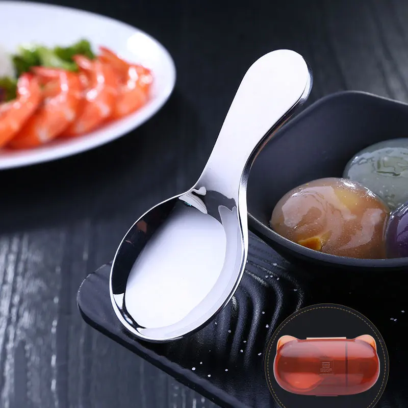 1 Pcs Mini 304 Stainless Steel Kids Spoons Tea Coffee Ice cream Soup
