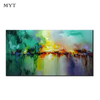

Large Size Hand Painted Abstract Seasacpe Oil Painting On Canvas Sea Beach Wall Pictures For Living Room Bedroom Home Decor