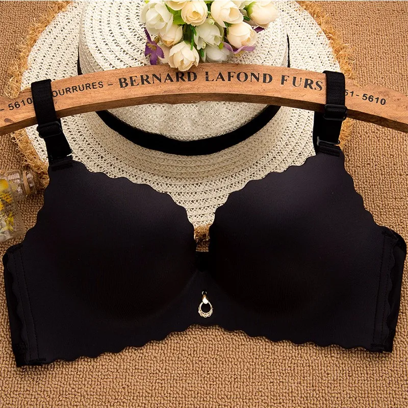 Deruilady Fahion Bra Seamless Wire Free Push Up Bra Smooth Thin Style Underwear Women Sexy Lingerie Health Solid Bras for Women