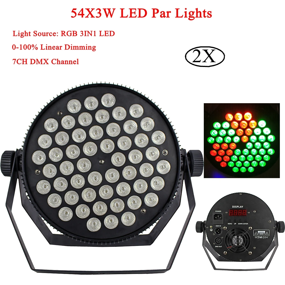 

High quality 54X3W Stage Light LED RGB 3IN1 Par Light DMX512 Control Professional LED Bar Disco DJ Party Stage Lights Equipment