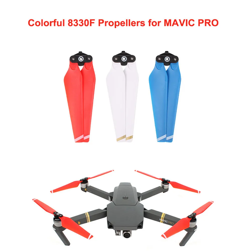 HIPERDEAL 2 пары/4 шт DJI Mavic Pro Platinum 8330 малошумные быстросъемные пропеллеры для Mavic Pro Аксессуары 3 цвета# M